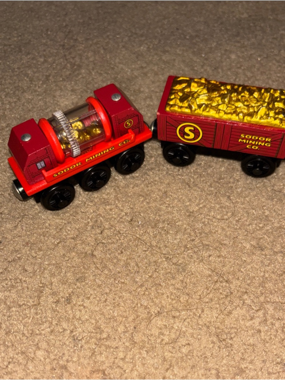 Thomas & Friends Red and Gold Sodor Mining Co. Train Cars